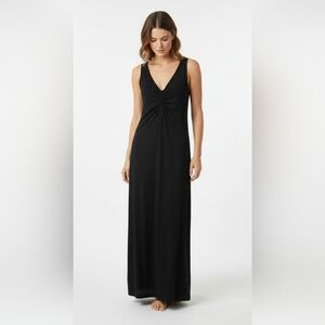 NWT Gap Black Sleeveless Maxi Dress Minimalist Lagenlook Boho Shift Maxi XXL